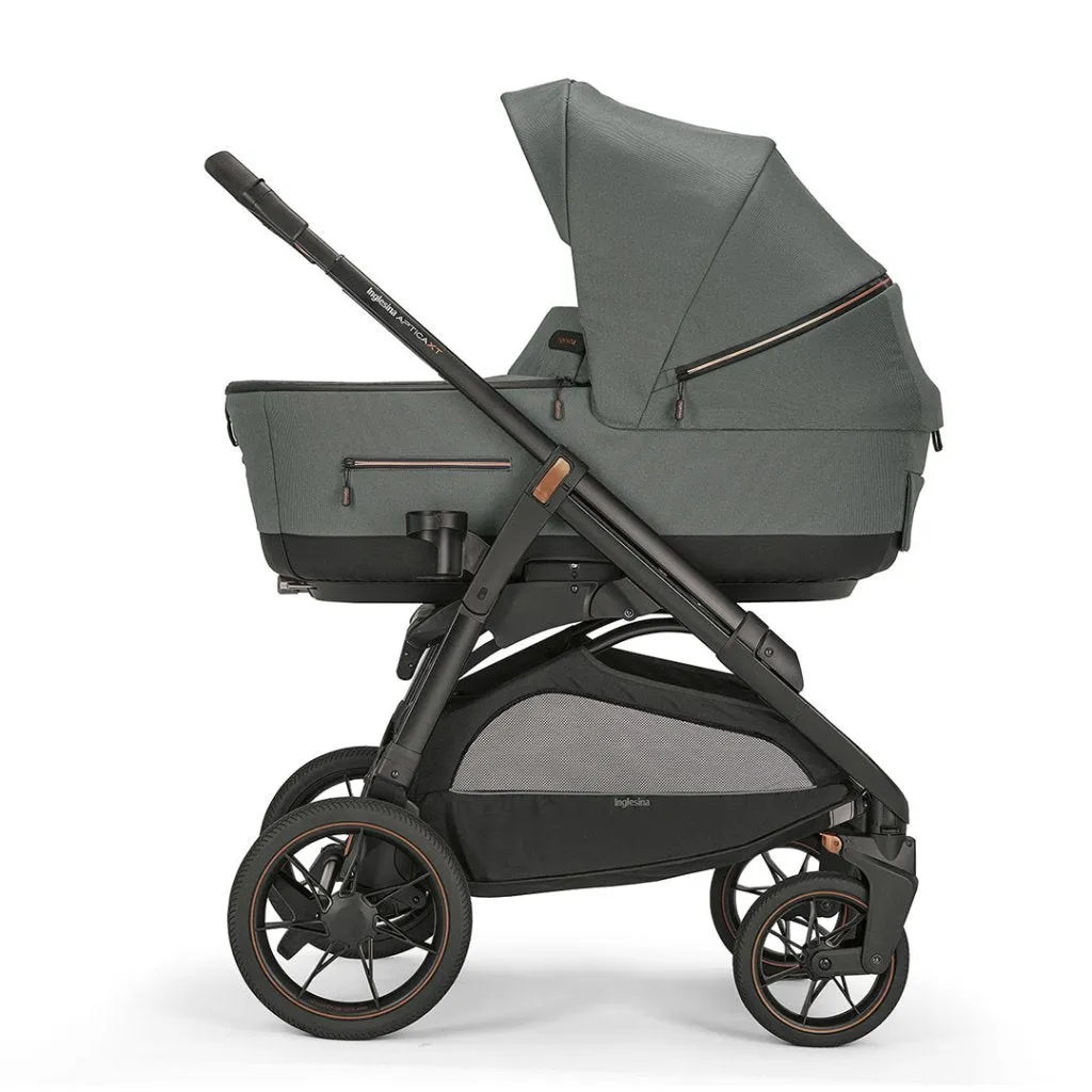 INGLESINA Aptica XT 5 Piece Travel Systems with Car Seat and 360 Rotating Isofix Base - Taiga Green
