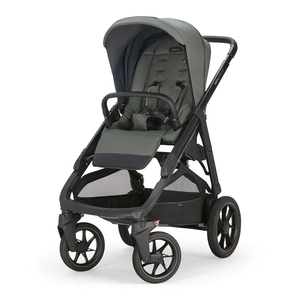 INGLESINA Aptica XT 5 Piece Travel Systems with Car Seat and 360 Rotating Isofix Base - Taiga Green