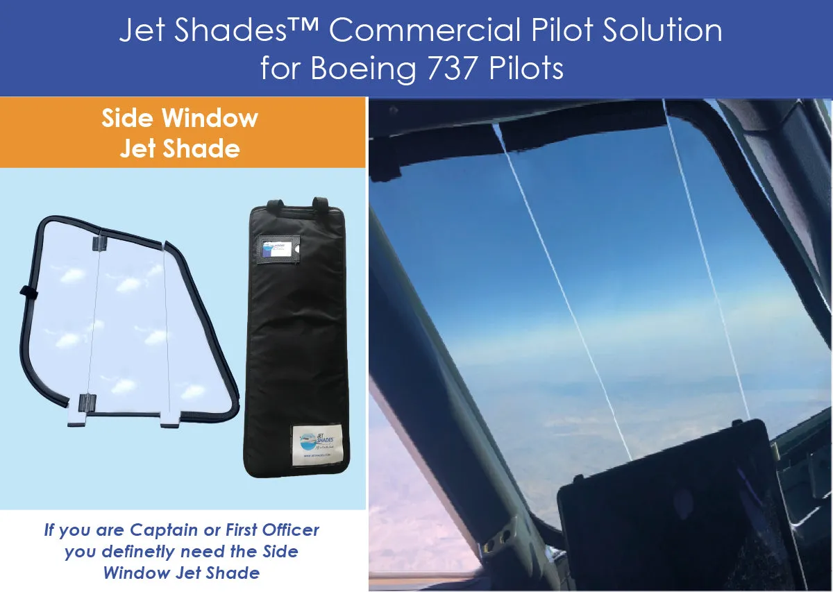 Jet Shades™ Commercial Pilot Solutions for Boeing 737 Pilots