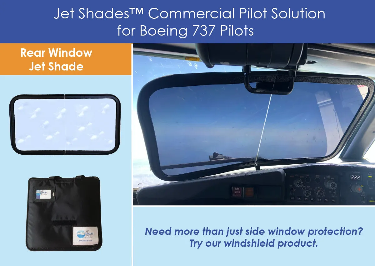 Jet Shades™ Commercial Pilot Solutions for Boeing 737 Pilots