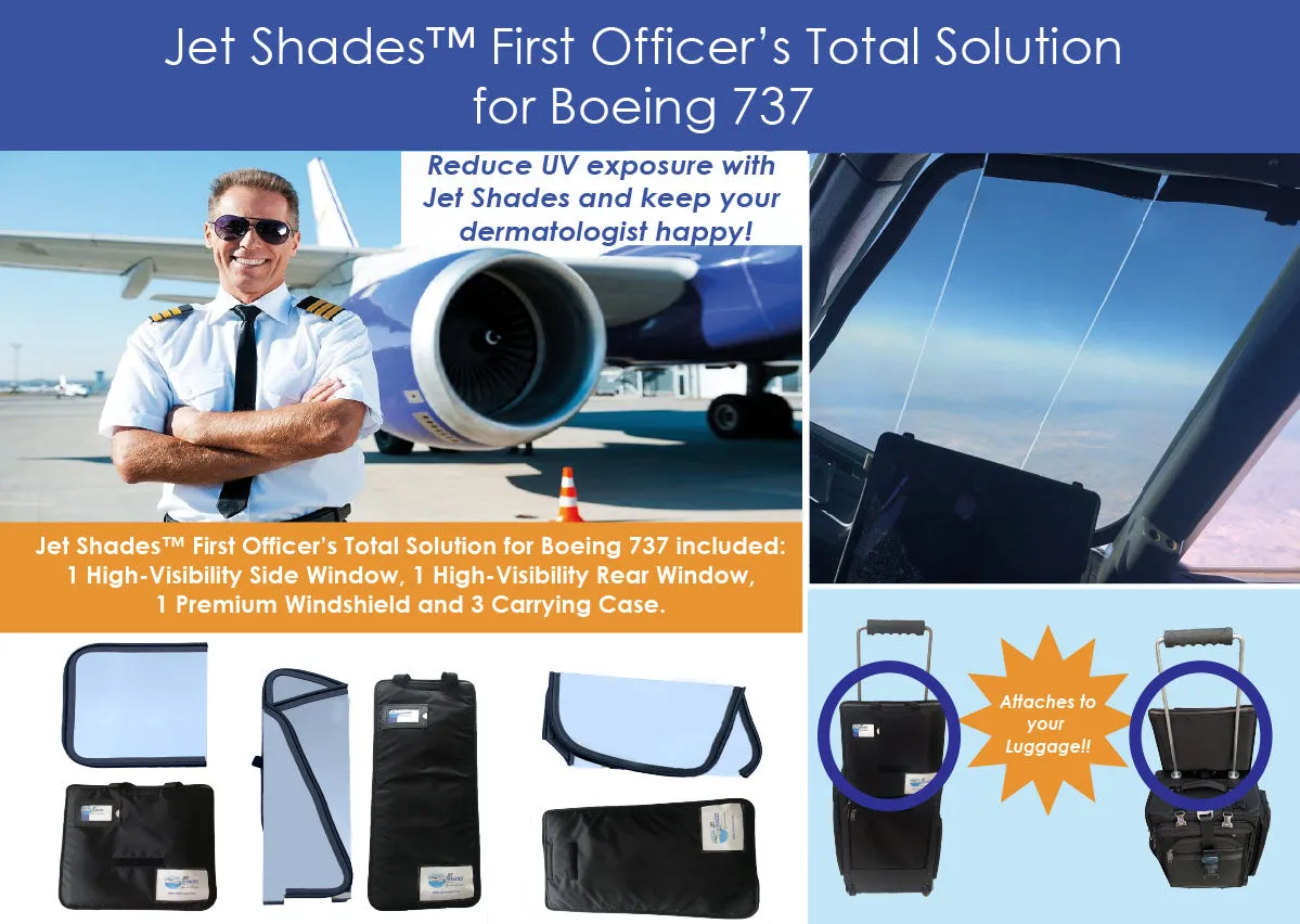 Jet Shades™ Commercial Pilot Solutions for Boeing 737 Pilots