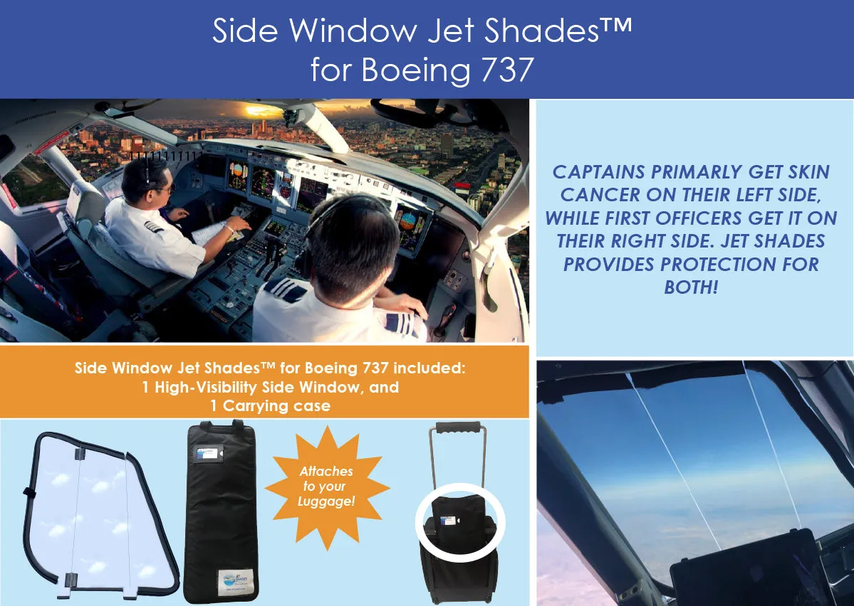 Jet Shades™ Commercial Pilot Solutions for Boeing 737 Pilots