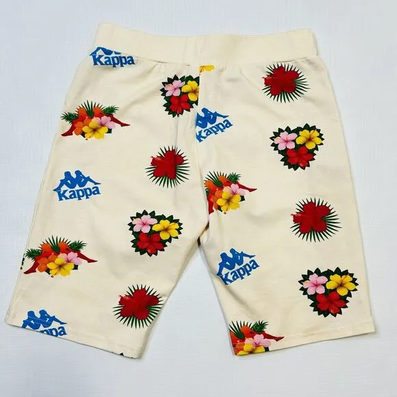 Kappa Authentic Bengkulu XL Shirt, Large Bike Short Set Hawaiian Floral Womens