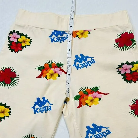 Kappa Authentic Bengkulu XL Shirt, Large Bike Short Set Hawaiian Floral Womens