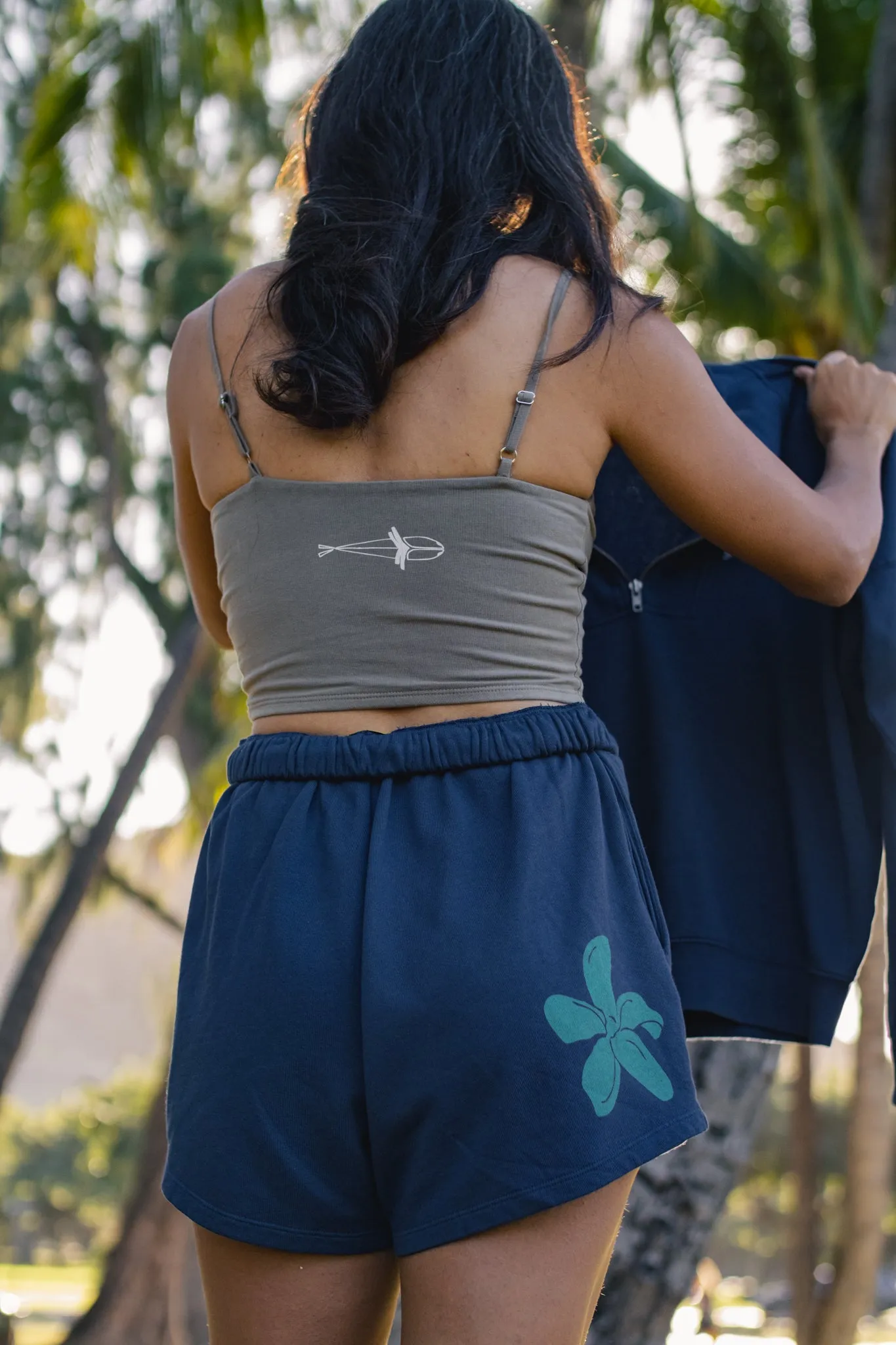 Kealopiko Moi   Pua | Drawstring Shorts - navy