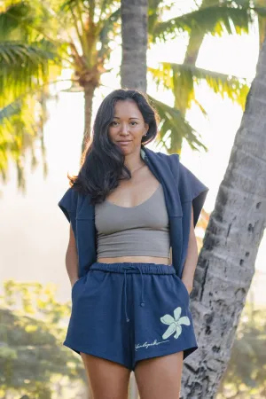 Kealopiko Moi   Pua | Drawstring Shorts - navy