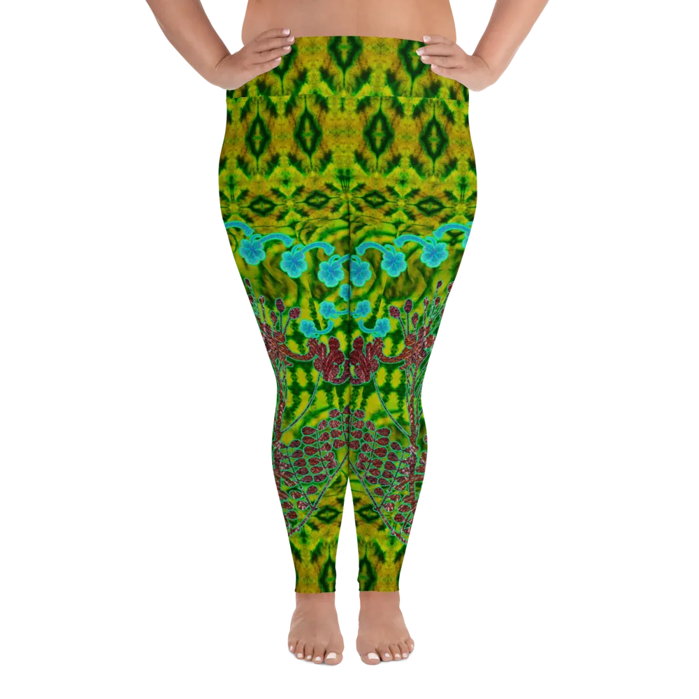 Leggings (Plus Size)(WindSong Flower) RJSTH@Fabric#10 RJSTHW2021 RJS