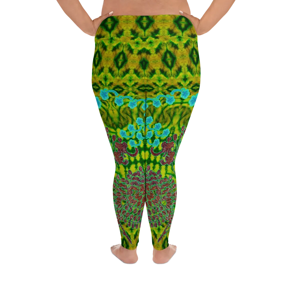 Leggings (Plus Size)(WindSong Flower) RJSTH@Fabric#10 RJSTHW2021 RJS