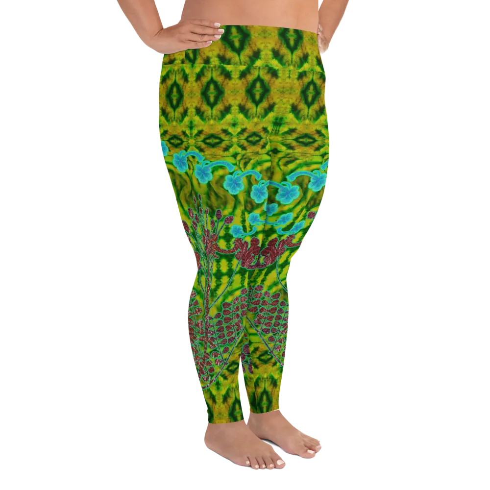 Leggings (Plus Size)(WindSong Flower) RJSTH@Fabric#10 RJSTHW2021 RJS