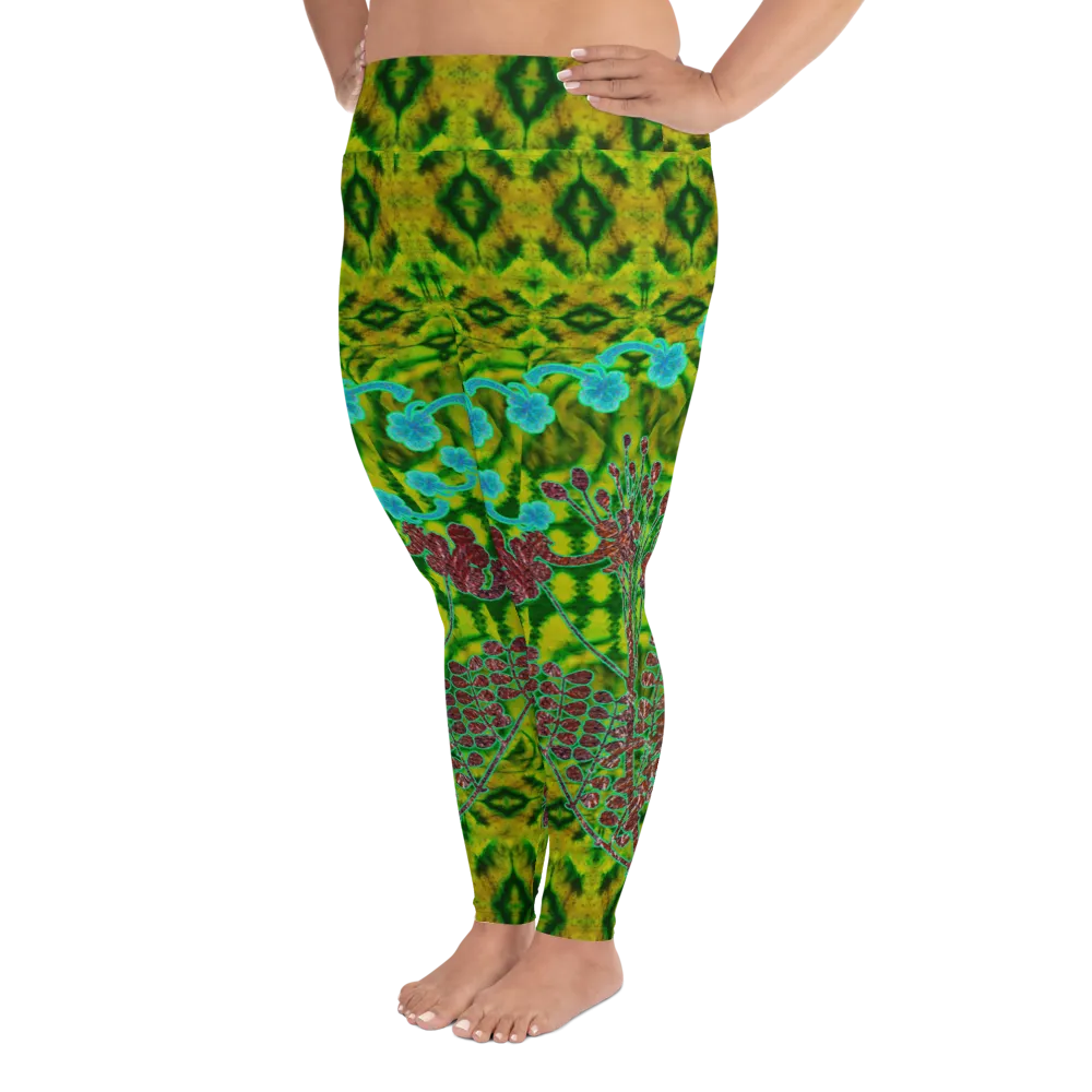 Leggings (Plus Size)(WindSong Flower) RJSTH@Fabric#10 RJSTHW2021 RJS