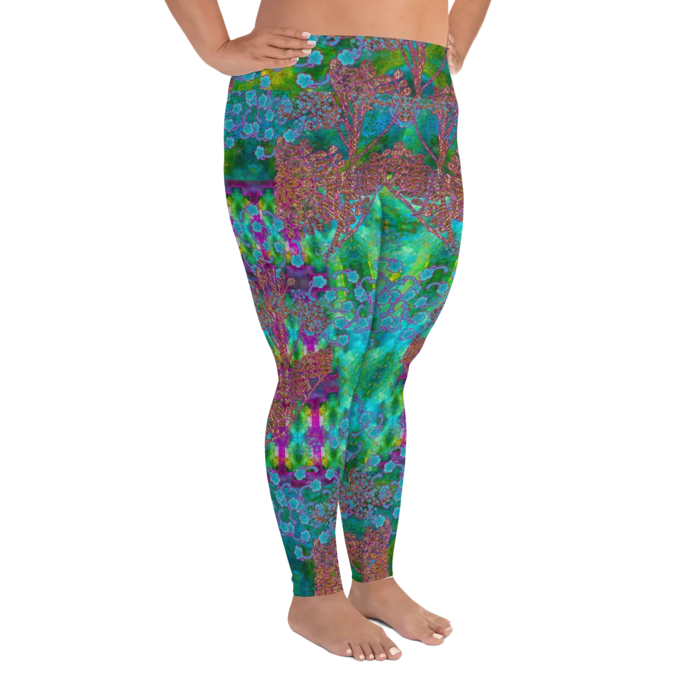 Leggings (Plus Size)(WindSong Flower) RJSTH@Fabric#11 RJSTHW2021 RJS
