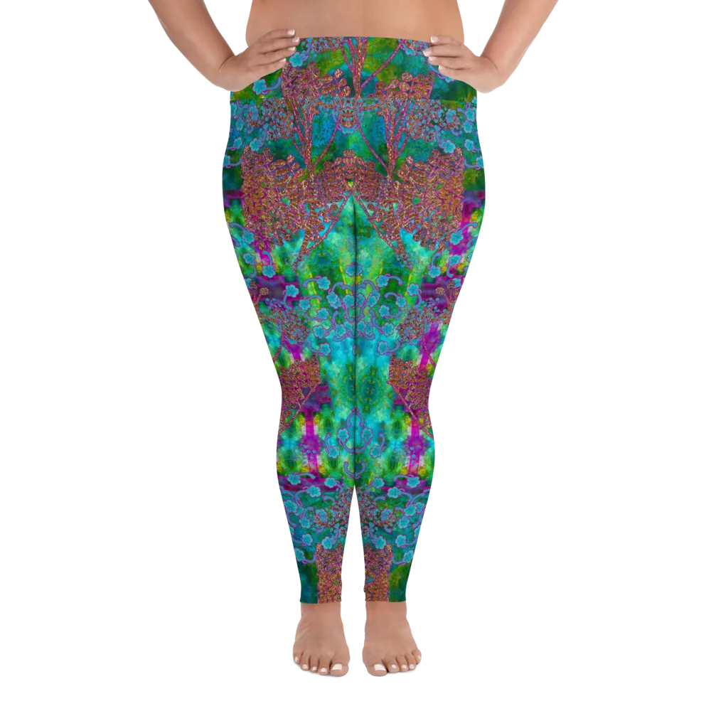 Leggings (Plus Size)(WindSong Flower) RJSTH@Fabric#11 RJSTHW2021 RJS