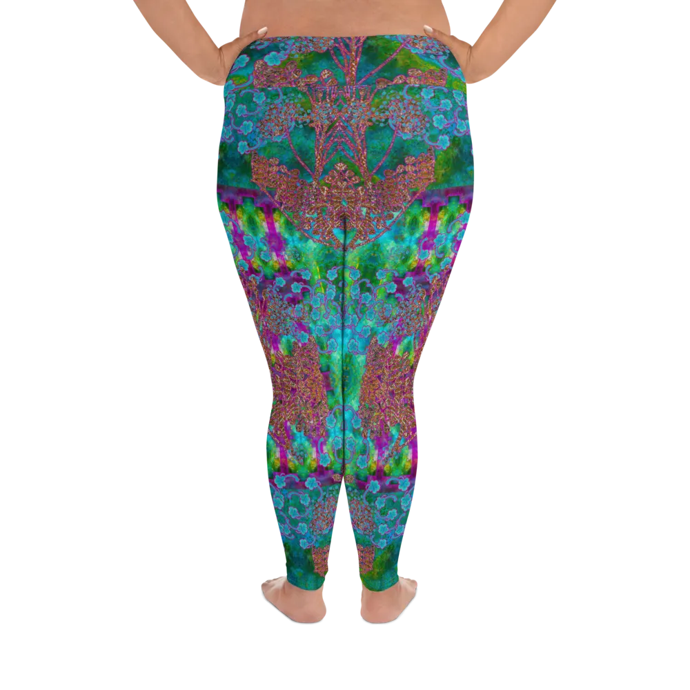 Leggings (Plus Size)(WindSong Flower) RJSTH@Fabric#11 RJSTHW2021 RJS