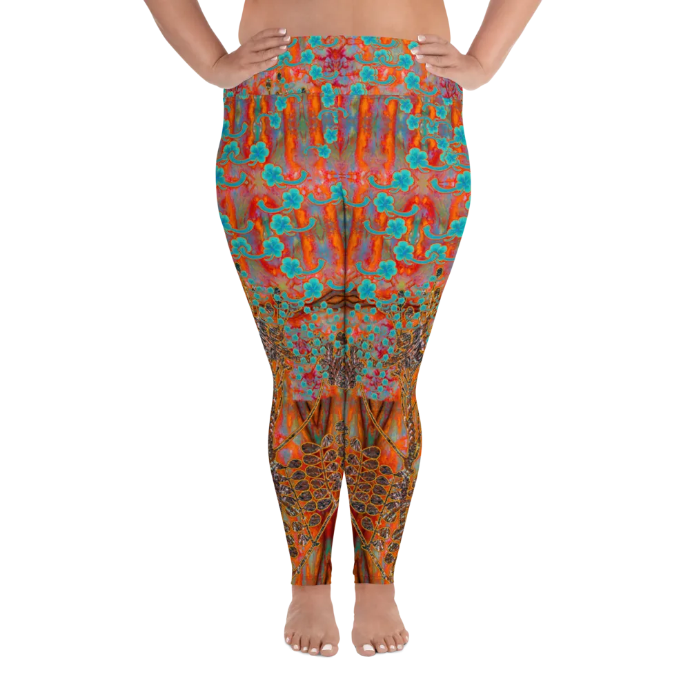 Leggings (Plus Size)(WindSong Flower) RJSTH@Fabric#12 RJSTHW2021 RJS