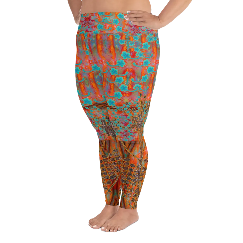 Leggings (Plus Size)(WindSong Flower) RJSTH@Fabric#12 RJSTHW2021 RJS