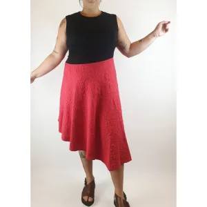Maiocchi pre-owned red and black asymmetric sleeveless dress size 14