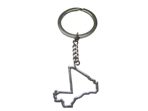 Mali Map Outline Keychain