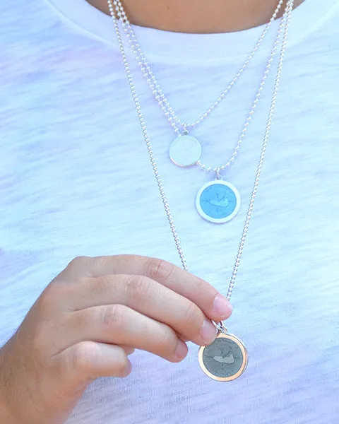 Medium Colby Davis St. Christopher Charm in French Blue