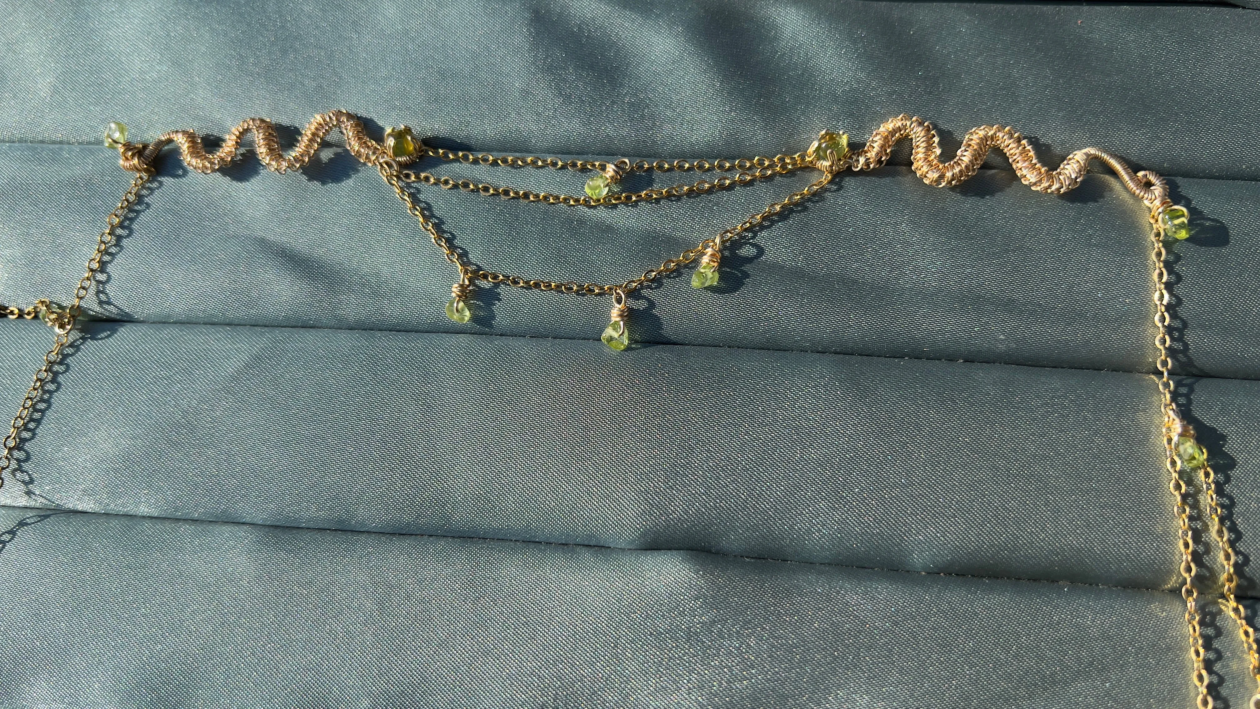 Medusa Serpent Waist Chain in Peridot 𓆙