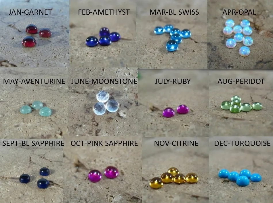 Mens Family Birthstone Necklace Pendant | Mens Birthstone Jewelry