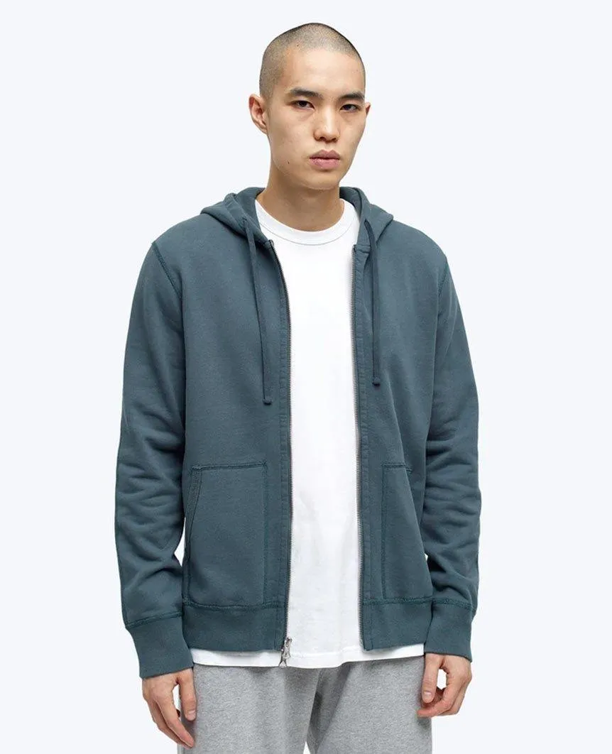 Midweight Terry Full Zip Hoodie Pacific