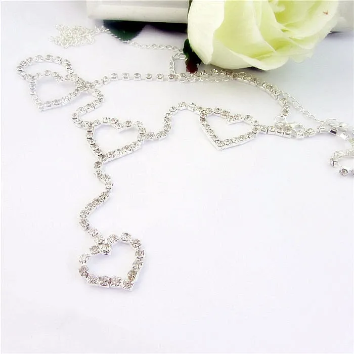 New Europe and America Burst Sells Waist Chain Rhinestone Heart to Heart Body Chain 1K2027
