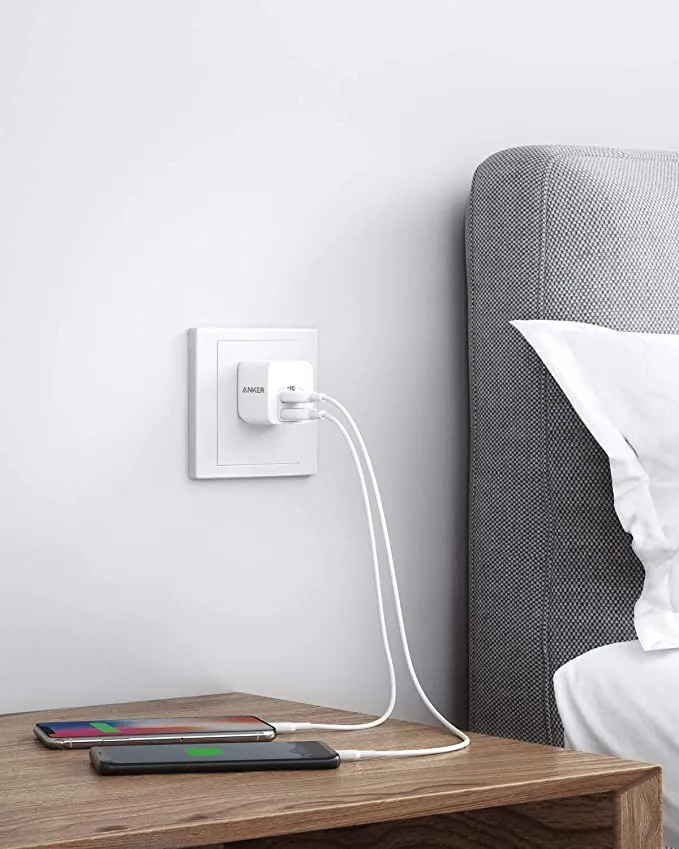 New in box! Anker USB Plug Charger, PowerPort mini Dual Port USB Charger, Super Compact Wall Charger, 2.4A Output for iPhone Xs/XS Max/XR/X/8/7/6/Plus, iPad Pro/Air 2/Mini 4, Samsung, and More