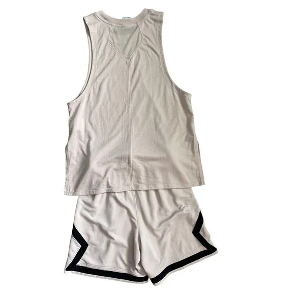 Nike Jordan Sport Diamond Active Tank &amp; 4&quot; Drawstring Shorts‎ Pockets Size XS