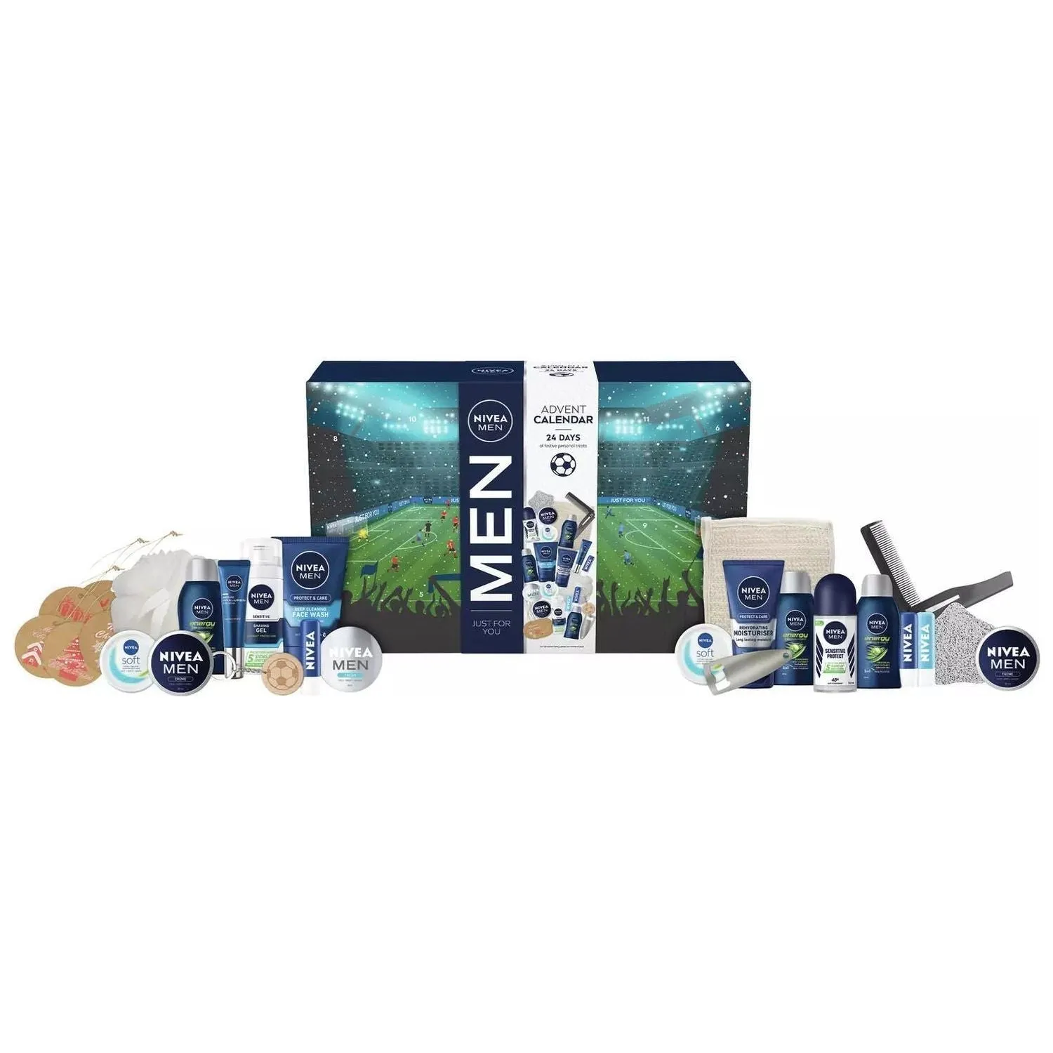 NIVEA Men Massive Giftset Travel Set 24 Days of Festive Personal Treats Grooming Kit