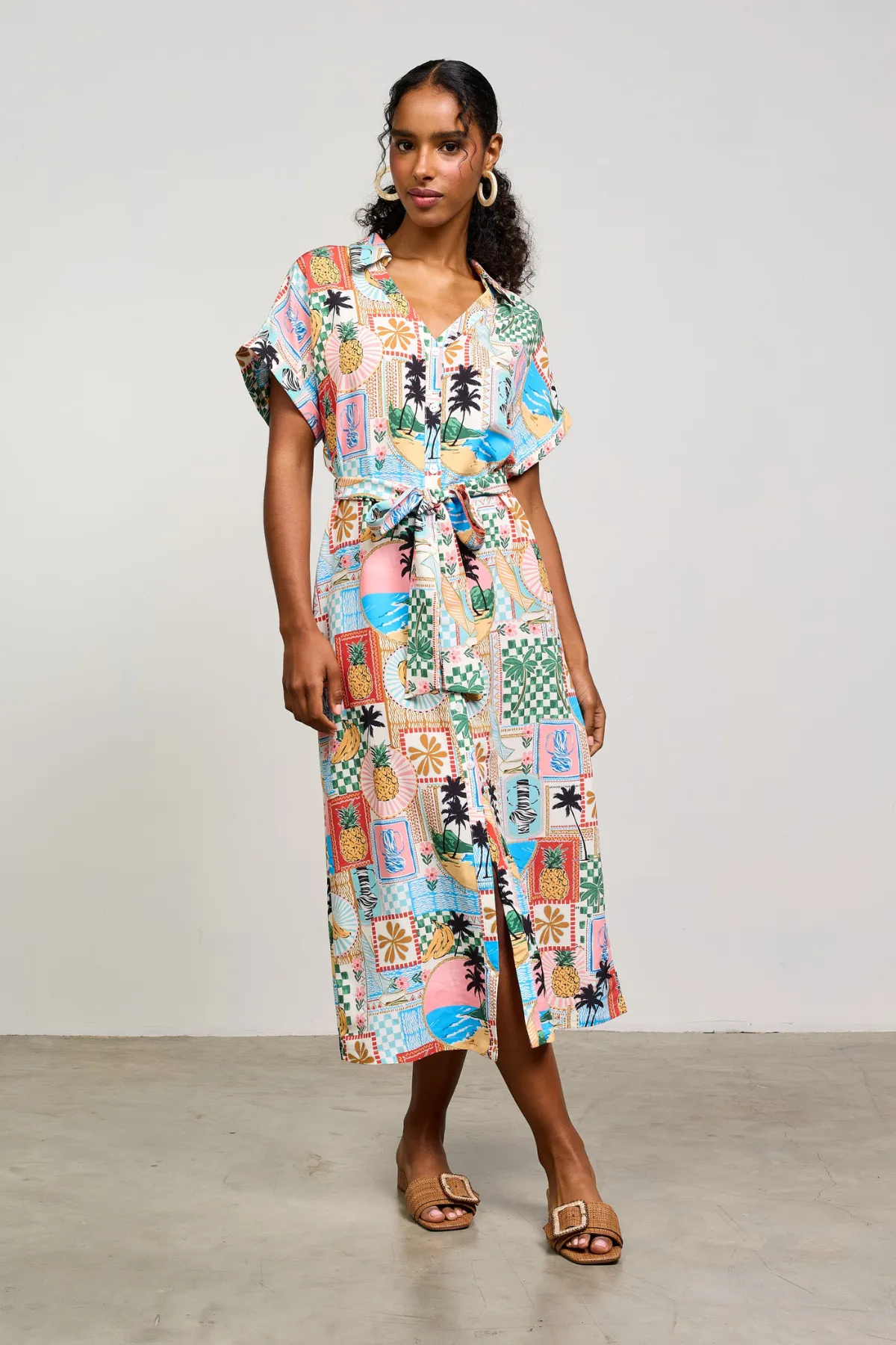 On Holiday Printed Dress
