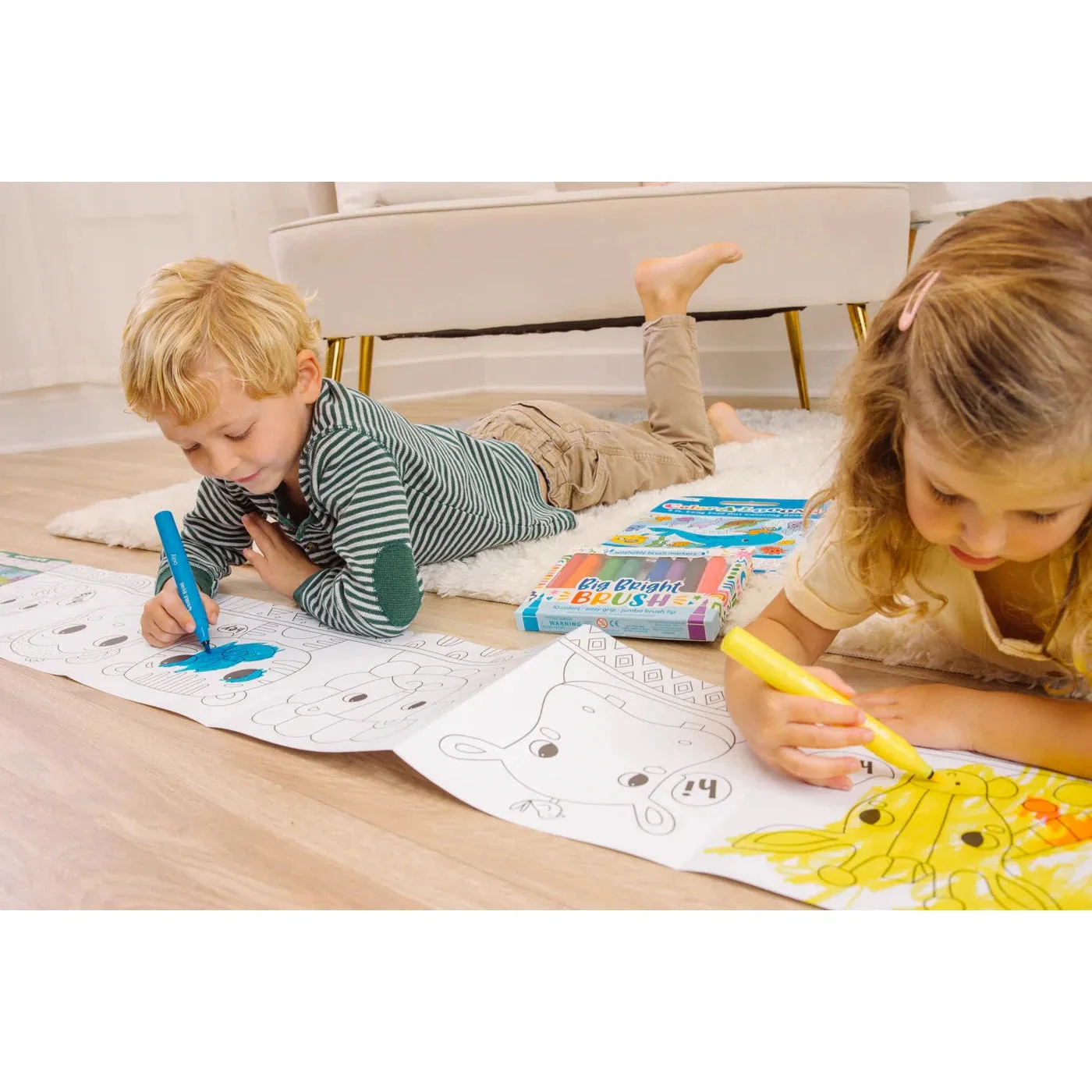 Ooly Color-A-Looong 5' Fold Out Kids Coloring Book - Ocean Adventure