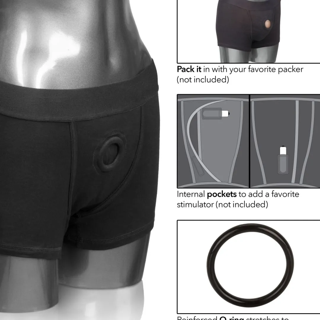 Packer Gear Black Plus Size Boxer Packing Harness Size XL - 3X
