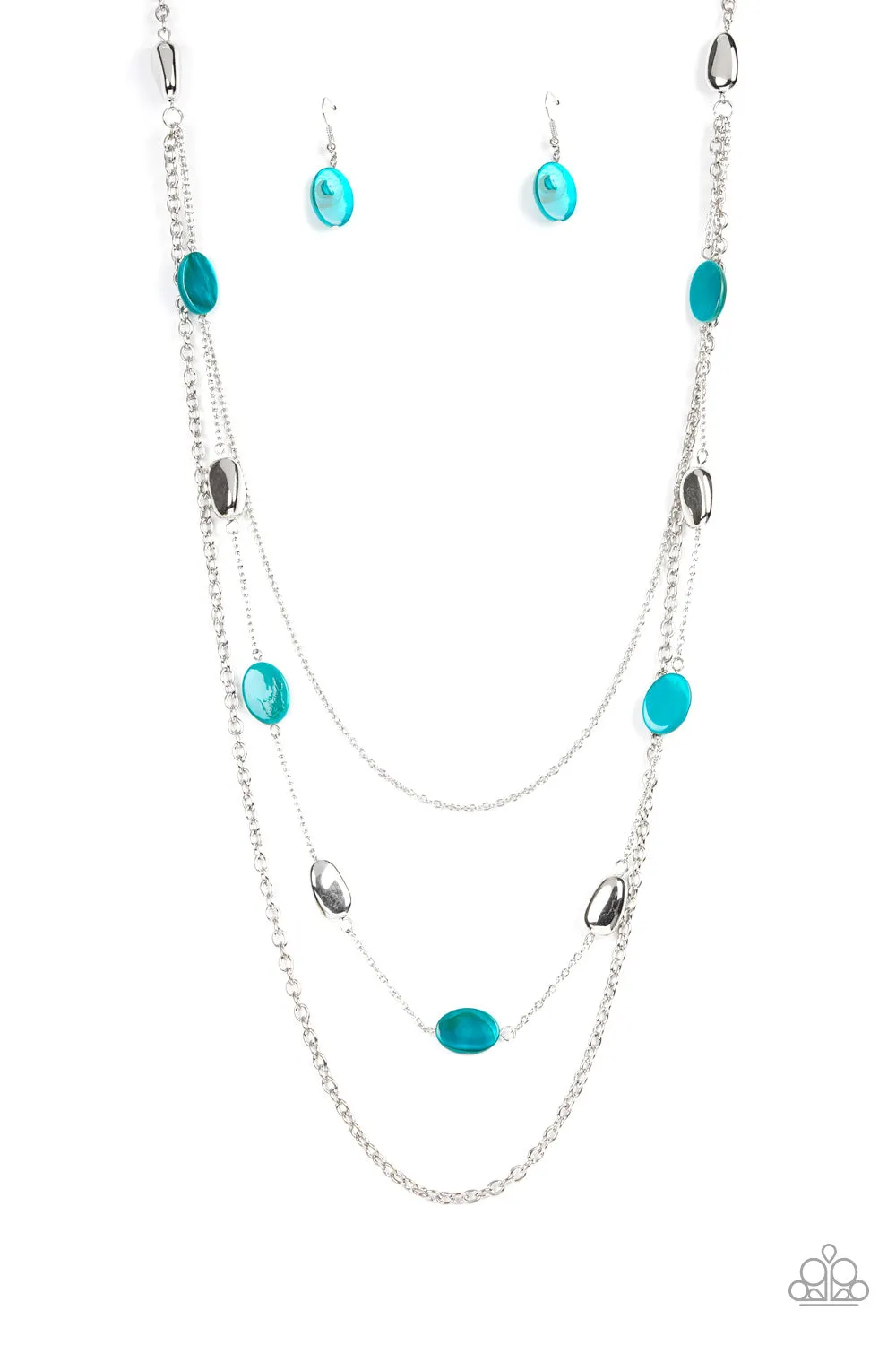 Paparazzi - Barefoot and Beachbound - Blue Necklace