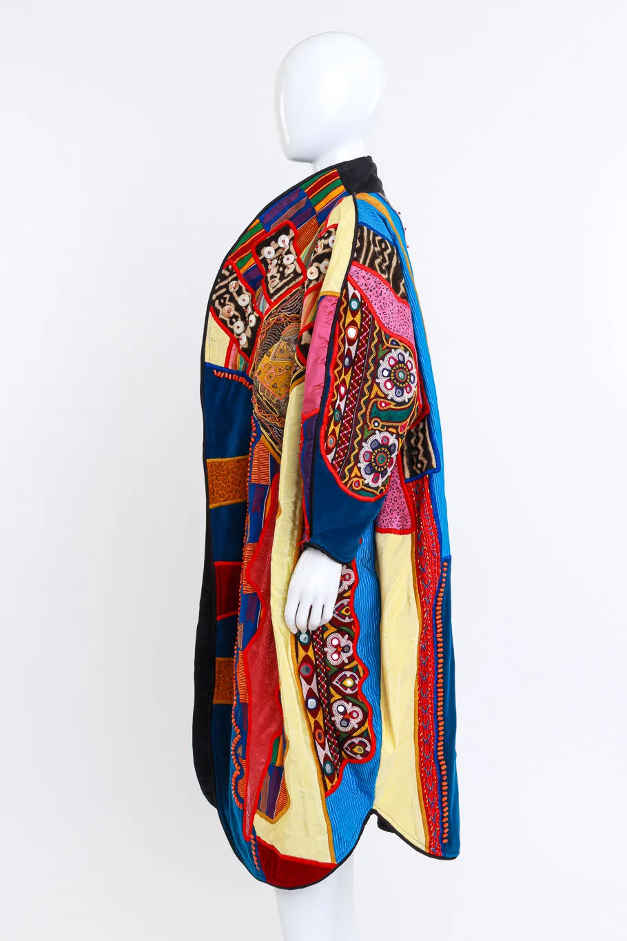 Patchwork Rope Tassel Coat