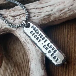 Personalized Bar Necklace | Sterling Silver Custom Bar Necklace