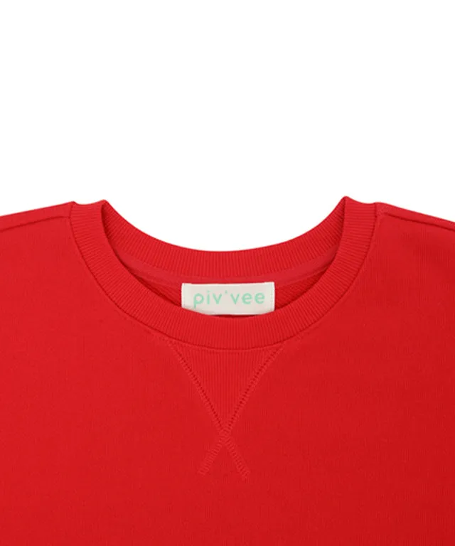 PIV'VEE Twins Sweatshirt - Cherry Red