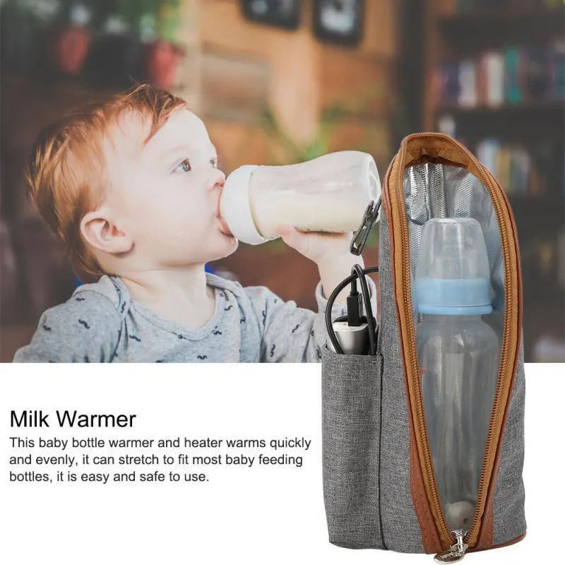 Portable Baby Warmers Bottle Holder USB Heating Travel Milk Bottle
