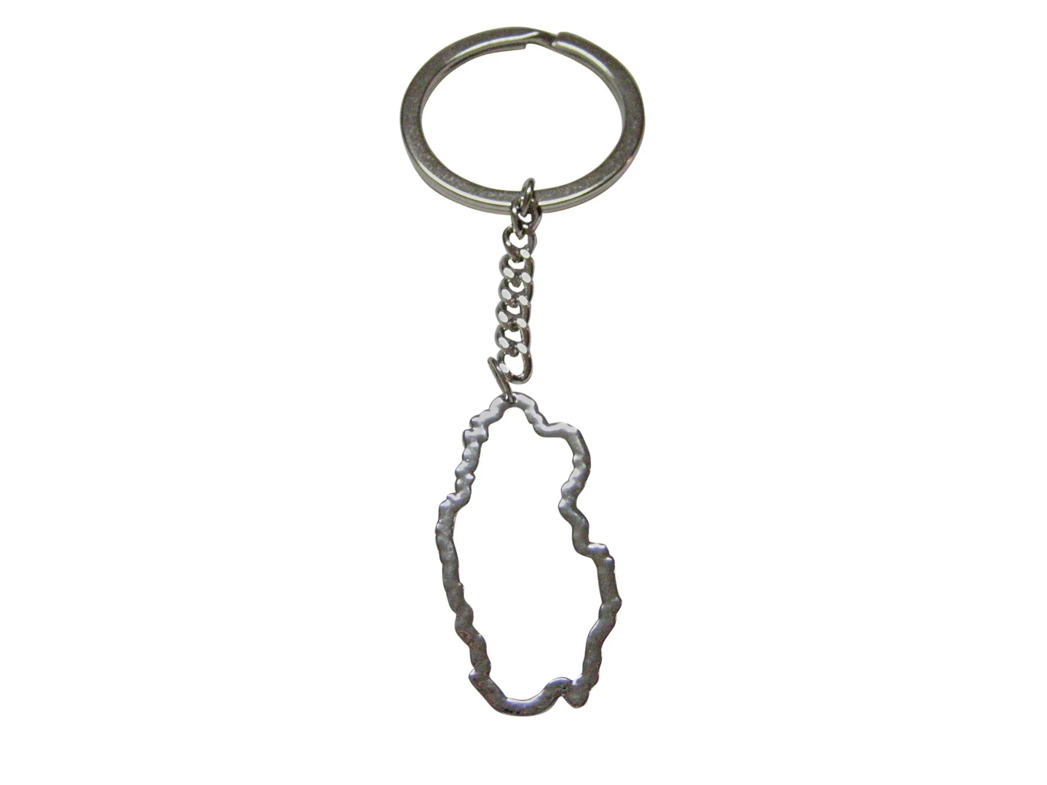 Qatar Map Outline Keychain