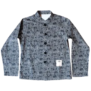 "GUY LE TATOOER X LOCO MOSQUITO" ALLOVER BLACK WAVES WOMENS SHIRT JACKET