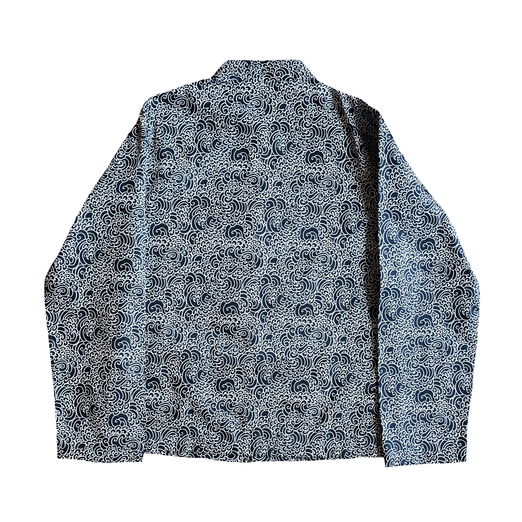 "GUY LE TATOOER X LOCO MOSQUITO" ALLOVER BLACK WAVES WOMENS SHIRT JACKET