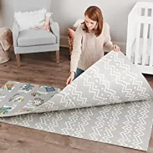 Regalo Sensory & Learning My Play Mat, Foldable & Reversable, Waterproof, Bonus Kit, Includes Travel Case with Carry Strap, Grey, Extra Large