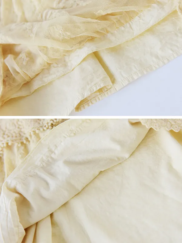 ruffled lace sleeveless top