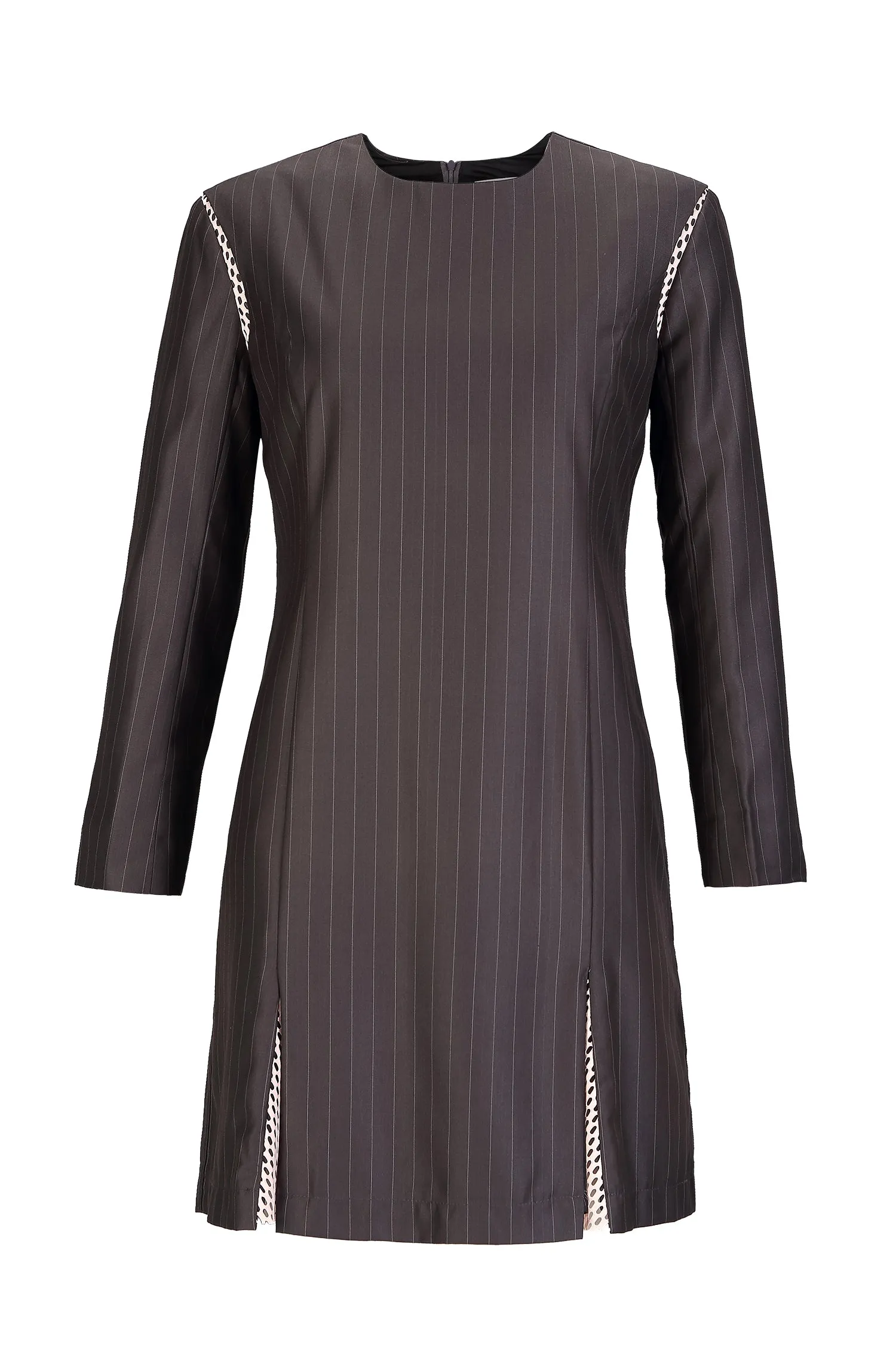 Runaway for tea pinstripe mesh dress