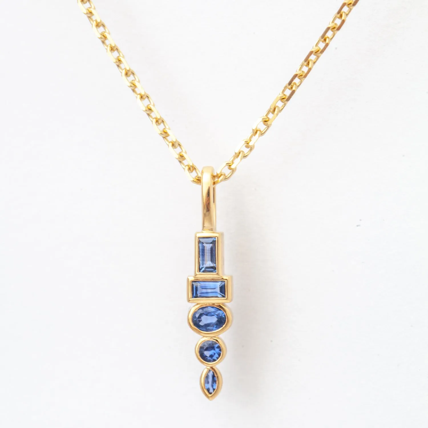 Sapphire Monroe Totem Pendant Necklace
