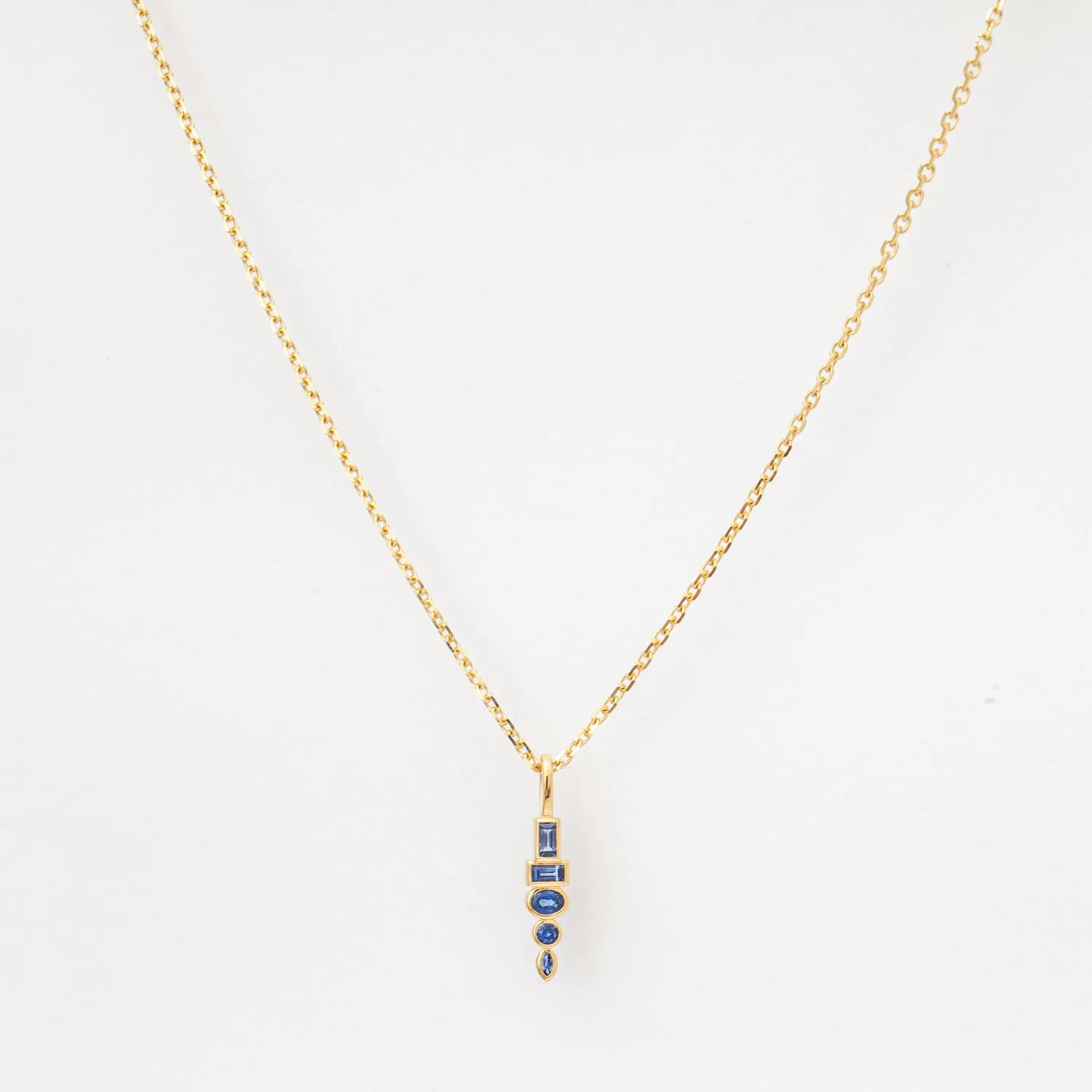 Sapphire Monroe Totem Pendant Necklace
