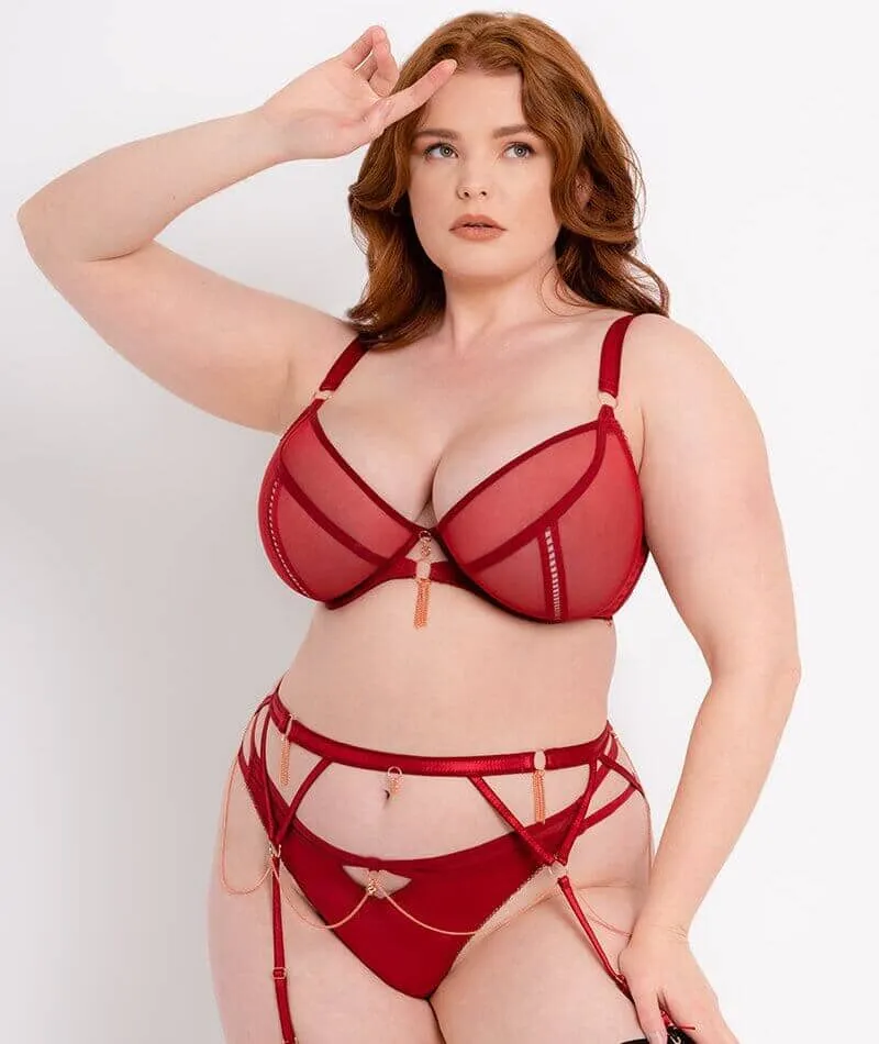 Scantilly Unchained Plunge Bra - Deep Red