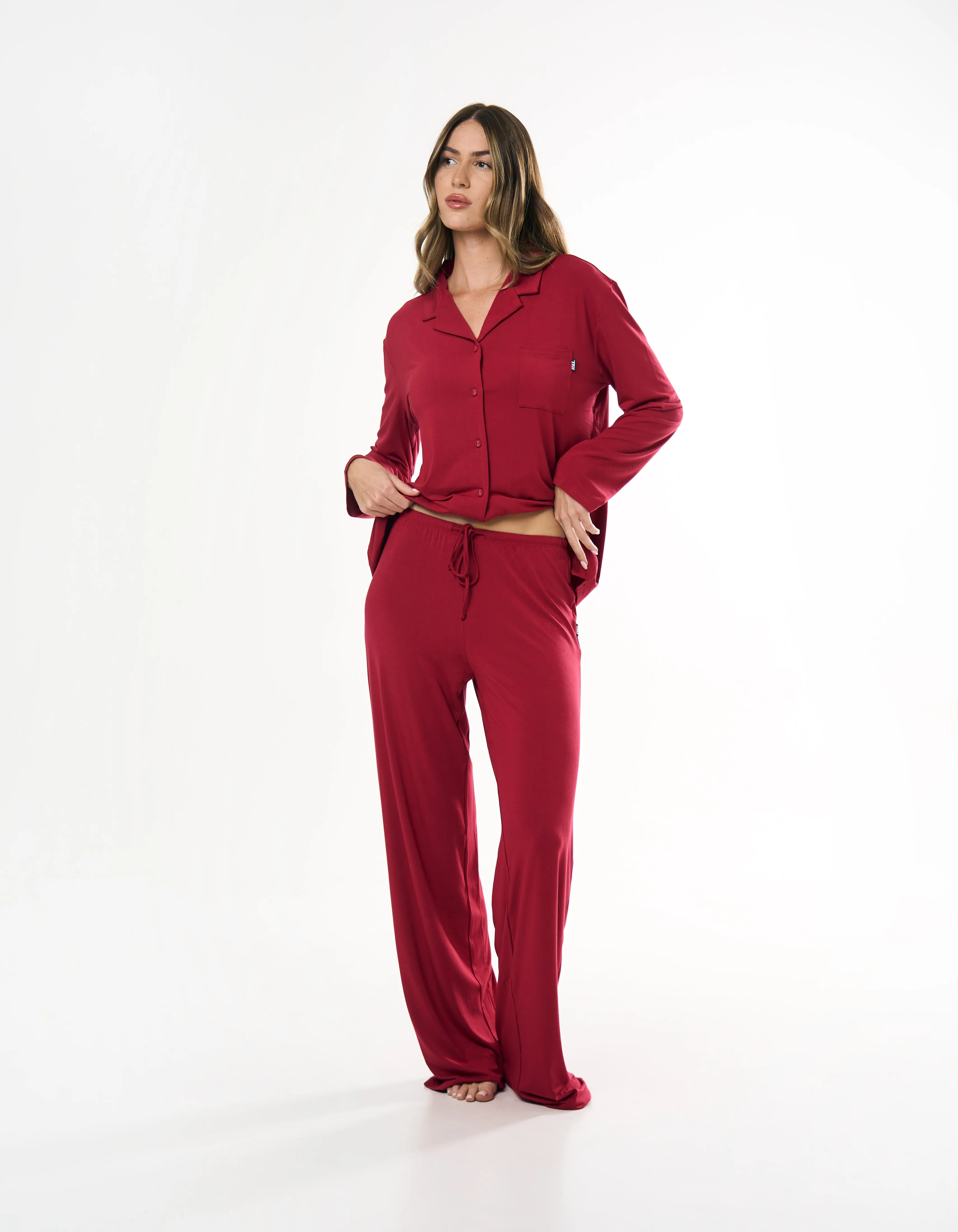 Sleep Long Sleeve Shirt - Cherry