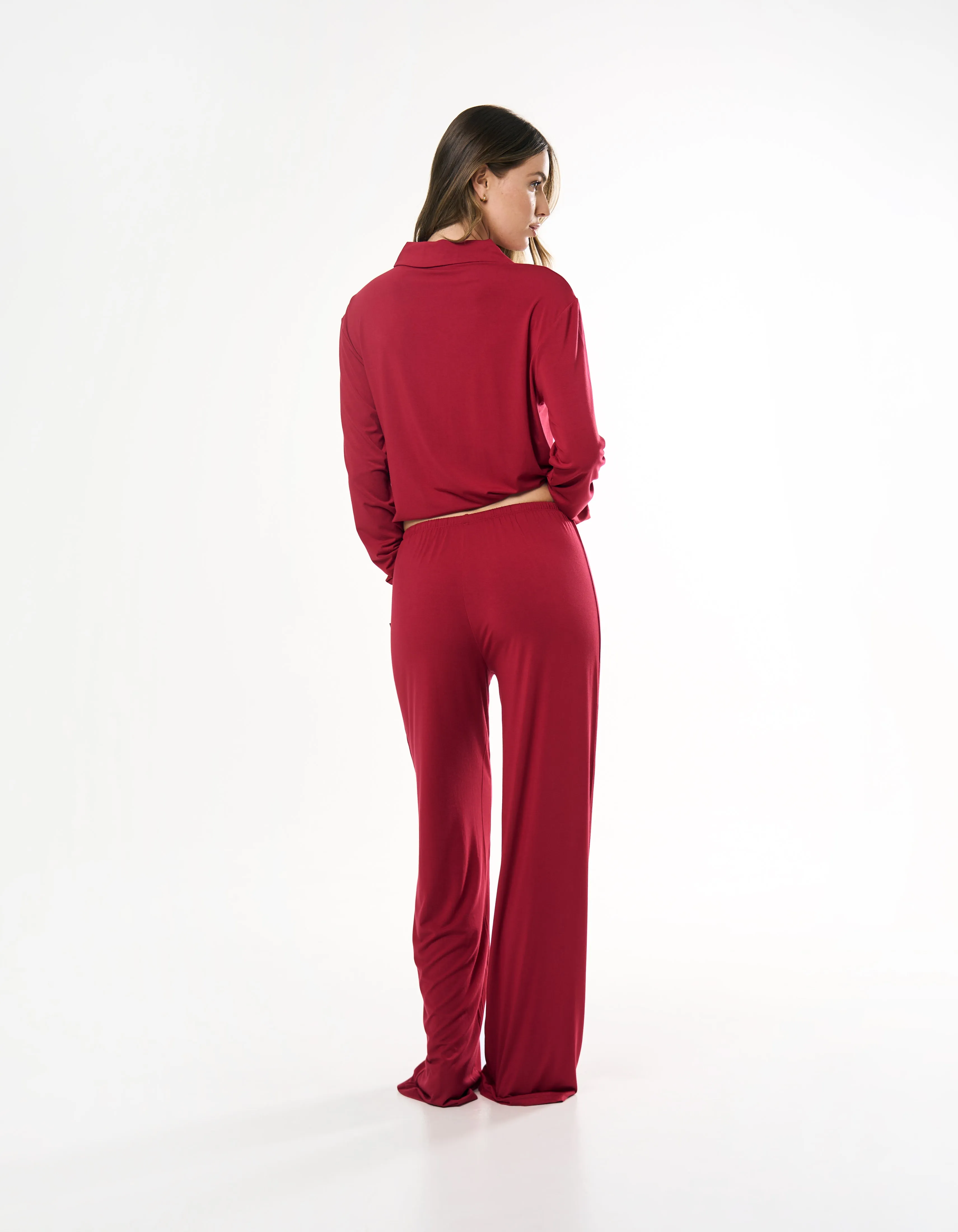Sleep Long Sleeve Shirt - Cherry