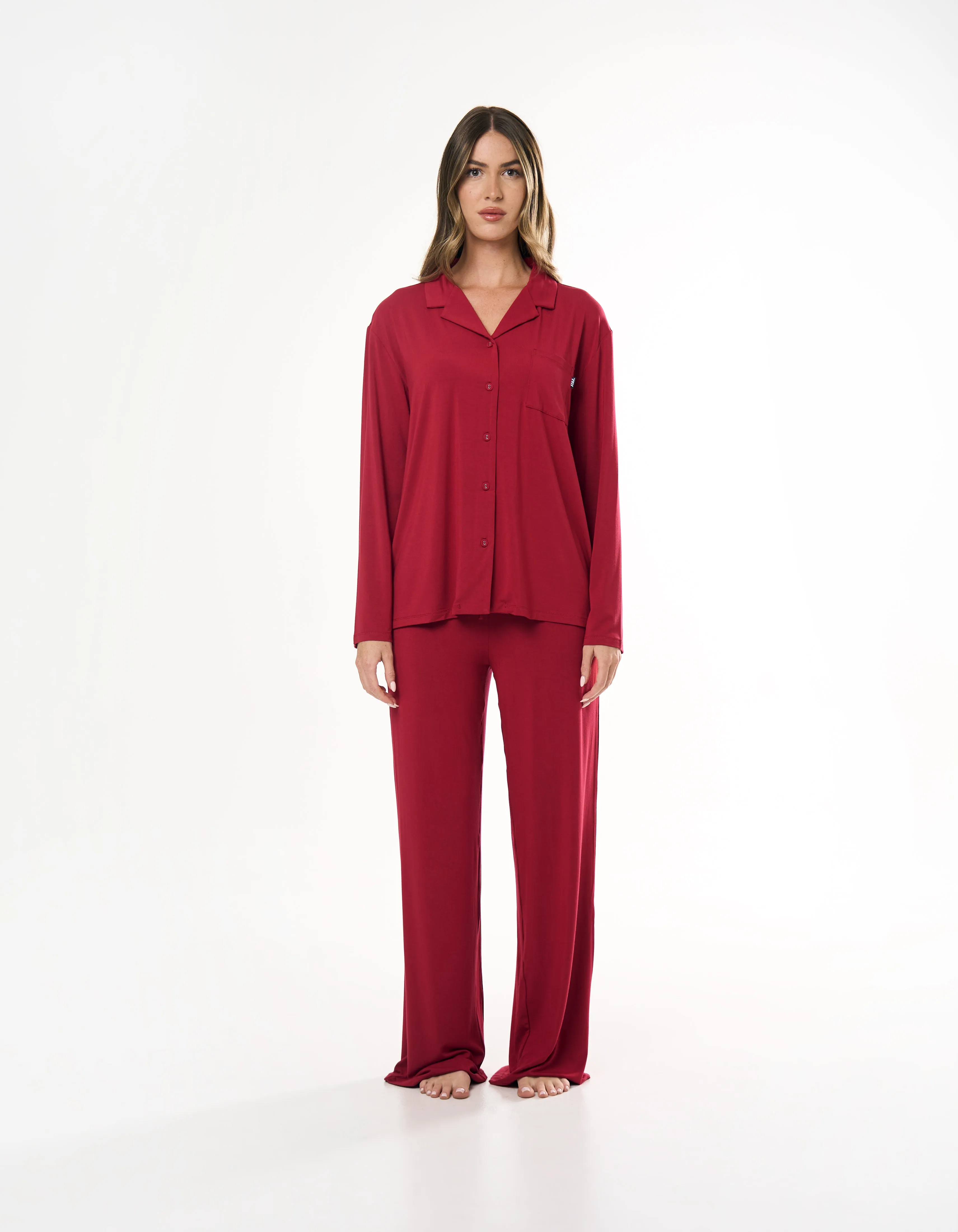 Sleep Long Sleeve Shirt - Cherry