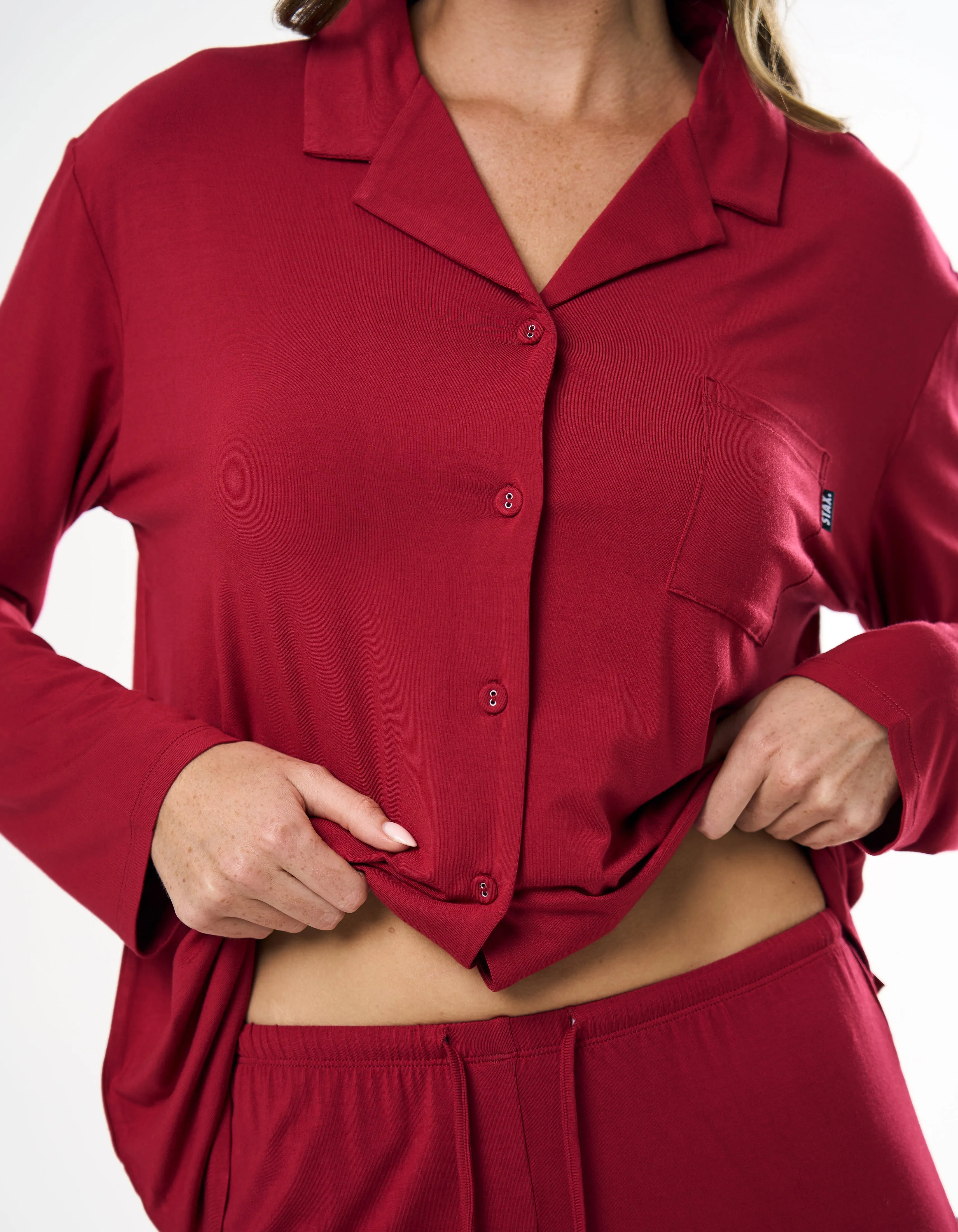 Sleep Long Sleeve Shirt - Cherry
